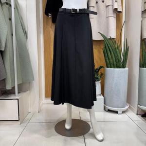 클리지 DP01 블랙 베이직 롱 스커트 CP2WSK06