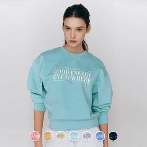 지오다노 325511 여 봄 프렌치 테리 세미 크랍 크루넥 맨투맨 05325511