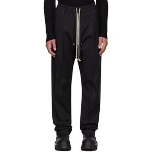 25 FW 릭오웬스 남성 블랙 할리우드 벨라 슬랙스 251232M191012