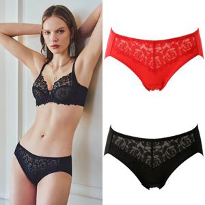 2종택1(90-105)고급스러운 유러피언무드 로즈감각 햄라인팬티 DPT0458H