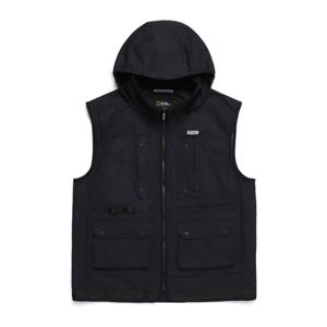 내셔널지오그래픽 N252MVT100 NRN 하이브리드 후드 베스트 BLACK