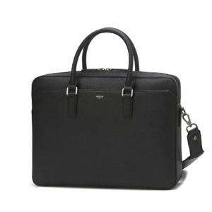 [헤지스] 16인치 노트북 수납가능]블랙 단색 소가죽[ HJBA5E601BK]
