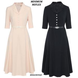 [미니멈]MD 카라넥 플레어원피스 MD MXBAWO5190_CJ