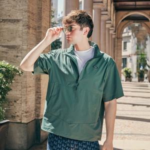 내셔널지오그래픽 N252UFT143 아델리 경량 우븐스트레치 스탠드넥 반팔 아노락 PONY GREEN