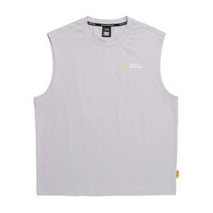 내셔널지오그래픽 N252MTS093 크로우 COOL MAX 레터링 세미오버핏 민소매 티셔츠 ICE GREY