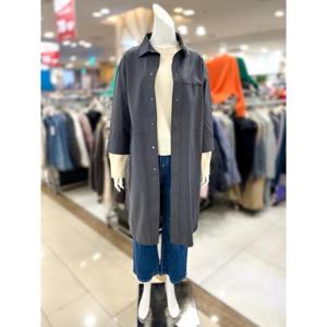 소고 세이브존01 백 프린팅 롱 셔츠형 재킷 AH1GA07A