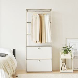 [전국무료배송] 발렌 미드센츄리 드레스룸 시스템B 모듈 행거 옷장 770