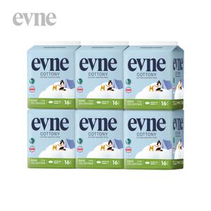 [NEW런칭]이브네 코트니 순면감촉 생리대 중형 16매x6팩