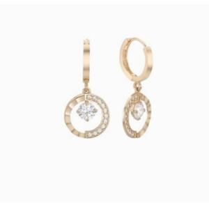 [로이드] 주문제작 샤이닝 스톤 원형 14k 골드 귀걸이 LOSJ2055G