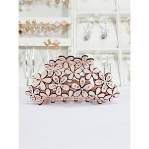 로뎀 세이브존05 프랑스 스와로브스키  플라워 중대 집게핀 (핑크)02 RD230201111