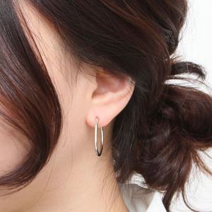 92.5 실버 파이프 후프 25mm 링 은 귀걸이