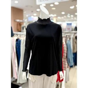 소고 세이브존01 시스루 소매 하이넥 긴팔 티셔츠 AL1TA08