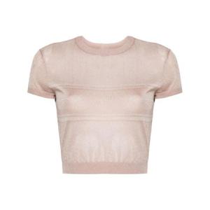 25 FW 키아라페라그니 아이라이크 모티프 메탈릭 크롭 스웨터 76CBMH08CMH34 TP432364475