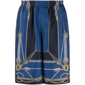 25 FW 베르사체 노티컬 프린트 실크 쇼츠 10024761A09762 TP432267600