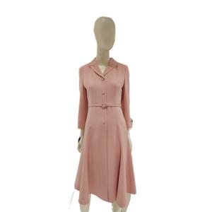 [숲]칠부소매 카라넥 벨티드 원피스 SB3OPM3