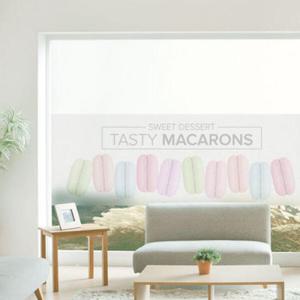 아트박스/꾸밈 ck839_m-무점착유리시트_달콤한마카롱_글라스시트