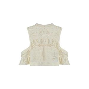 Chloe 슬리브리스 크로셰 니트 탑 CHC24UMP04550 107 TP942348345