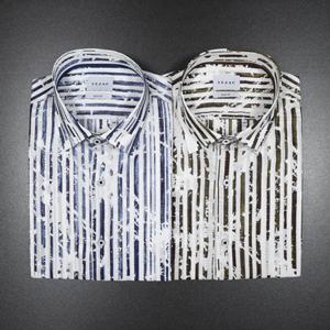 [예작] 면100 시어써커 밑단일자 슬림핏 반소매셔츠 2종 택1 (YJ4MUS628 BL외)