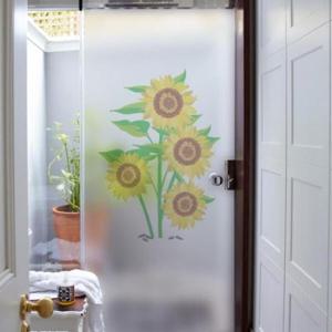 아트박스/꾸밈 pr376_m-무점착유리시트_행운해바라기_유리문시트