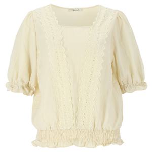 [에이비에프지]밑단 시버리포인트 반팔 블라우스 APZ2HB39F