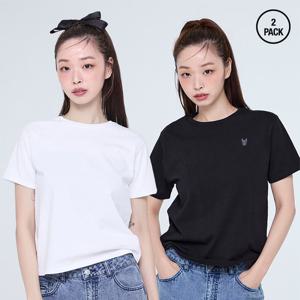 [라이프워크]여성용 2PACK 스탠다드핏 베이직 반팔티셔츠_LW255TS799