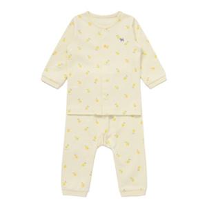 [블루독베이비8] FW25 상큼레몬내의 HJ (45A7005429) (BLUEDOG BABY 유아 출산 백일 선물 도트 강아지 내복