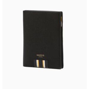 [헤지스ACC] 블랙 컬러배색 소가죽 중지갑 HJWA5F507BK