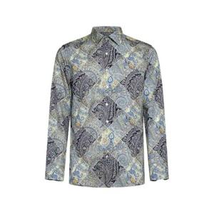 Etro 페이즐리 프린트 커브드 헴 셔츠 MRIB000199SA5C8 X0883 TP944608495
