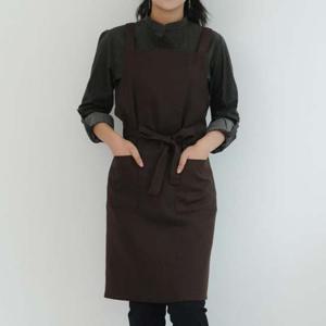 H형 어께 카페 주방 바리스타앞치마 브라운앞치마