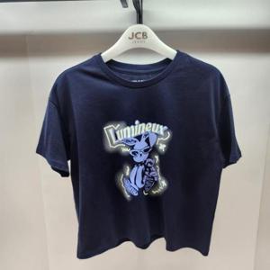 애플핑크 HC06 그래피티 래빗 루즈핏 코튼 티셔츠 APK8U304GSN