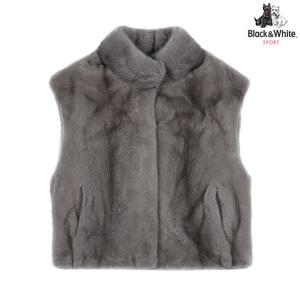 [블랙앤화이트]여성 밍크 베스트 1034LXGL_GREY