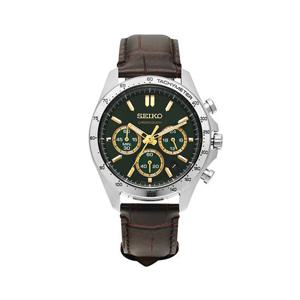 세이코 SBTR017 스피릿 크로노그래프 라운드 남성 가죽시계