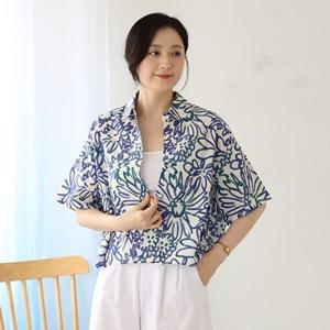 [웬디즈갤러리]수채화 반팔 셔츠 /여성 여름 데일리 외출 RSH111