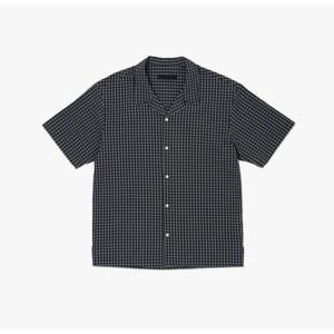 [플랙진]남성 체크 오픈 카라 반팔 셔츠 (PWTI2SSL13M)