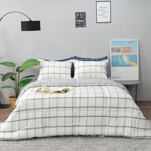 [르헤브] 모던체크 마이크로 모달 차렵이불베개세트 SS