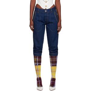 25 FW 비비안웨스트우드 여성 블루 까사 브리슈 데님 진 251314F069005