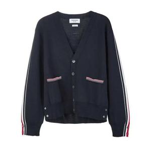 라프리마 톰브라운 사이드 인타르시아 RWB 트리밍 밀라노 스티치 메리노 울 가디건 MKC354A Y1002