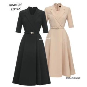 [미니멈]MD 카라 5부 플레어원피스 MD MYBAWO4330 M_CJ