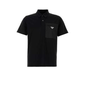프라다 로고 플라크 반팔 폴로셔츠 UJN703S211152Z F0806 TP947054399