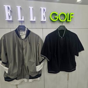 [엘르골프]여성 여름 트리코트 반팔 점퍼6L41391_DJ