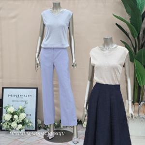 [미니멈]MD 비즈 펄 브이넥 민소매 티셔츠 MD MMYBAJI5200 M_CJ