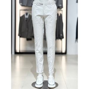 [바쏘옴므]라이트그레이  슬림핏 히든 밴딩 면 스판 팬츠 WSZ2PS