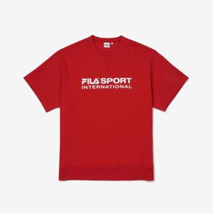 휠라 유니 컴포트핏 인터내셔널 반팔 맨투맨 FS2POF2131X_HRD