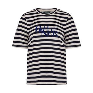 [크로커다일레이디]MARIO크로커다일레이디 스트라이프레터링 반팔티셔츠 CLDFTS102