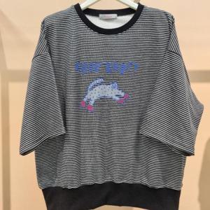 라티움 HC34 국내생산 애니표범단 밑단시보리 5부소매 루즈핏티셔츠 T2531ts12