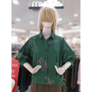 무자크 세이브존09 포인트 면 7부 블라우스 MP7WBL07