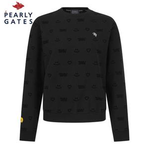 [파리게이츠] 파리게이츠 여성 스마일 엠보 패턴 긴팔 티셔츠 521E3TR205_BK