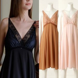 [비너스]애쉬 메모리 풀슬립 원피스 롱슬립 A라인 VFS9000