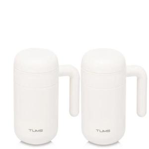 텀스 슈슈 스테인레스 핸들 머그 470ml 2P - 밀크화이트