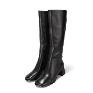 [본사운영] 바바라 소가죽 스퀘어토 밴드 여성롱부츠 5.5cm_BBG839